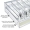 Azar Displays Clear 8 Compartment Divider Bin Cosmetic Tray with Pushers - 8 Slots per Tray, 2-Pack 225830-8COMP-CLR-2PK - alternate 7